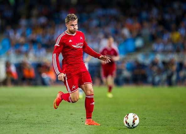 North Lanarkshire council, which owns Broadwood Stadium where Clyde play their home games, has banned David Goodwillie - pictured playing for Aberdeen in 2014 - from the ground.  (Picture: Juan Manuel Serrano Arce/Getty Images)