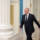 Russian President Vladimir Putin chairs a meeting of big businesses at the Kremlin in Moscow on February 24th. Putin said on Thursday that his country wanted to remain part of the world economy and had no plans to harm it. Photo: ALEXEY NIKOLSKY/SPUTNIK/AFP via Getty Images.