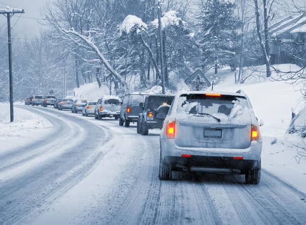 A key tip when driving in icy conditions is to leave a larger gap between you and the car in front so as to avoid an accident.