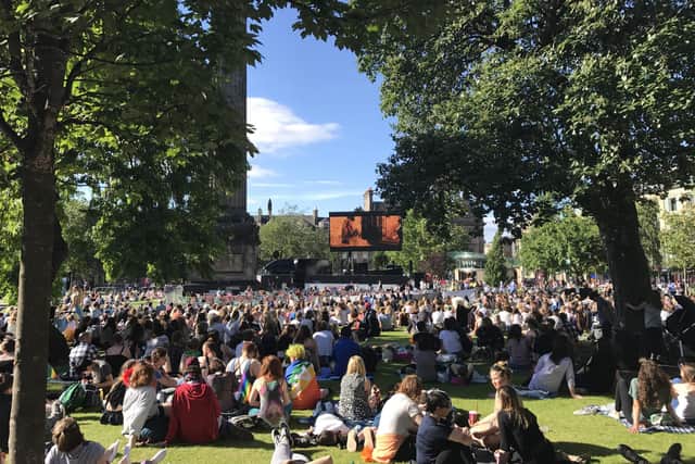 St Andrew Square will be playing host to a weekend of free film screenings this month. Picture: Unique Events