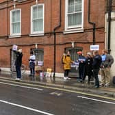US Democratic Party members queue outside the Abbey Centre in central London in March last year to vote for their party's presidential election candidate, a contest won by the now President-elect Joe Biden (Picture: Lewis McKenzie/PA Wire