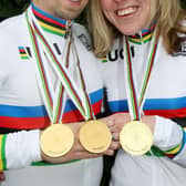 Para cyclists Neil Fachie OBE and his wife Lora Fachie OBE