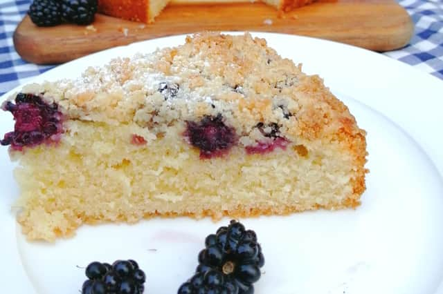 We picked berries and and made sponge cake!