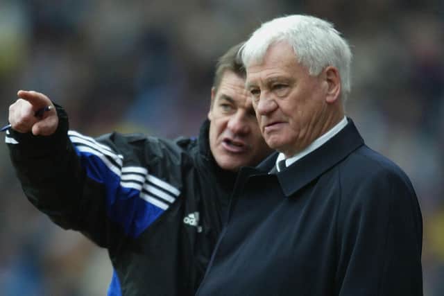 Carver and Sir Bobby Robson during their time together at Newcastle in 2004.