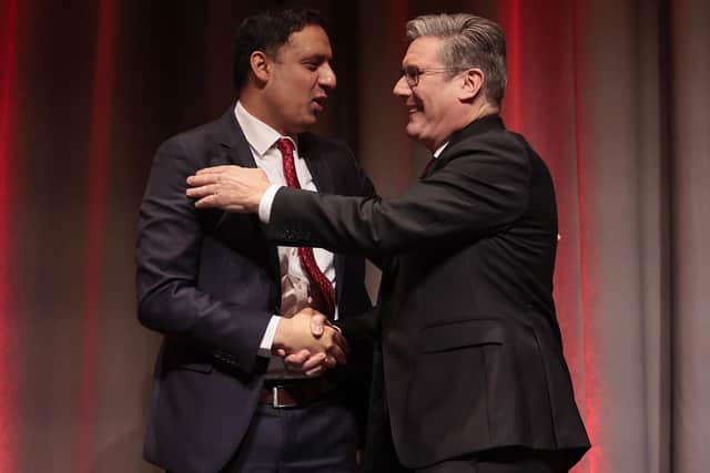 Defeat for Labour in the Rutherglen and Hamilton West byelection would be a disaster for Keir Starmer and Anas Sarwar's hopes of removing the Conservative government with Scottish help (Picture: Jeff J Mitchell/Getty Images)