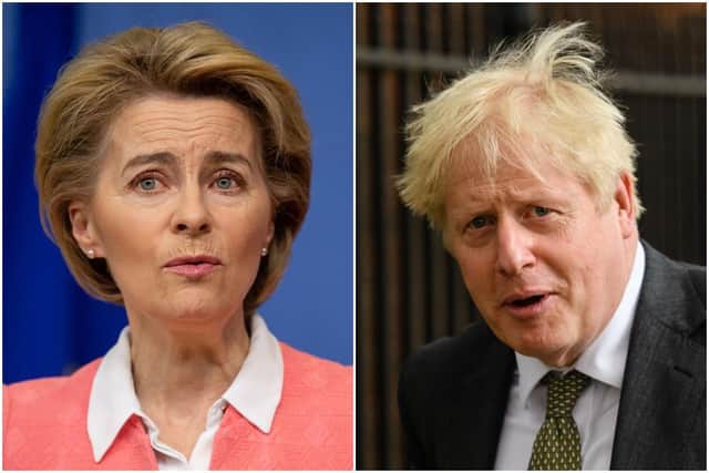Boris Johnson and European Commission president Ursula von der Leyen spoke via video conference on Saturday to take stock of progress in the negotiations.