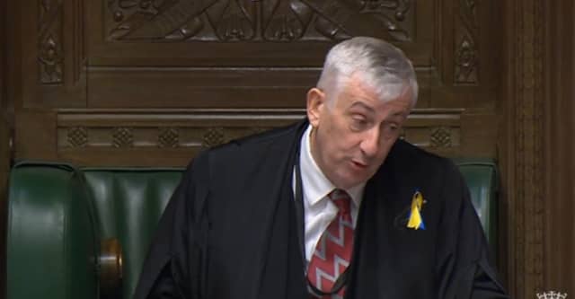 Speaker of the House of Commons Sir Lindsay Hoyle made the statement on Monday.