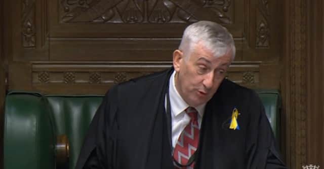 Speaker of the House of Commons Sir Lindsay Hoyle made the statement on Monday.