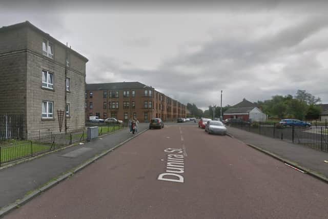 Dunira Street, Shettleston, Glasgow, where shots were fired picture: Google Images