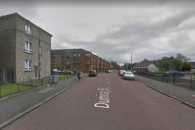 Dunira Street, Shettleston, Glasgow, where shots were fired picture: Google Images