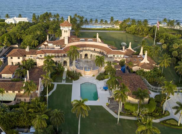 An aerial view of Donald Trump's Mar-a-Lago estate