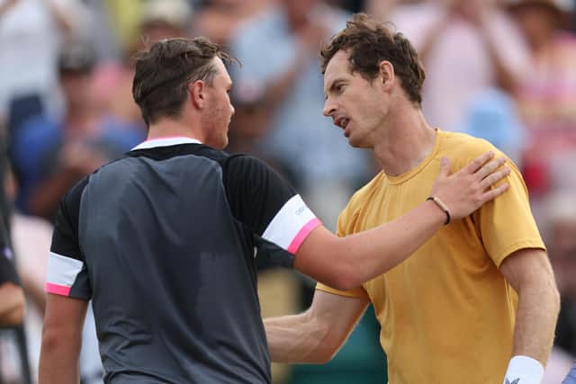 Andy Murray took down Dominic Stricker to reach the last four in Nottingham.