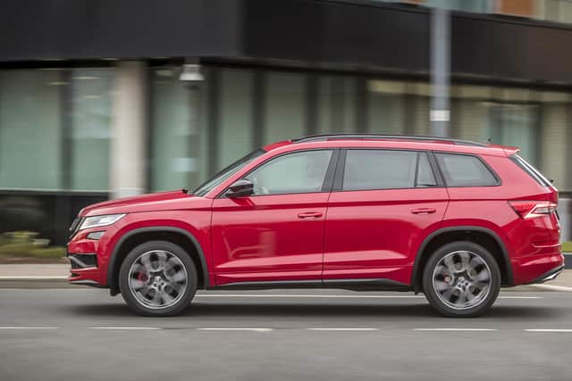 The Skoda Kodiaq vRS features plenty of sporty styling elements (for an SUV)