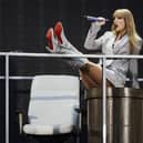 American singer and songwriter Taylor Swift performs on stage as part of her Eras Tour in Lisbon on May 24, 2024. (Photo by ANDRE DIAS NOBRE / AFP) (Photo by ANDRE DIAS NOBRE/AFP via Getty Images)