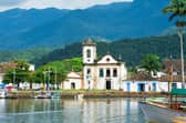 Old buildings in the town of Paraty, gateway to the Atlantic Forest, eastern Brazil. Pic: PA Photo/Alamy.