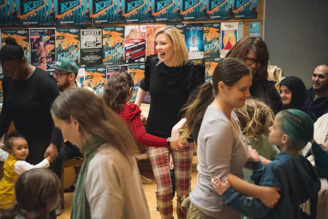 A family ceilidh at the Scottish Storytelling Centre in Edinburgh. Picture: Ludovic Farine