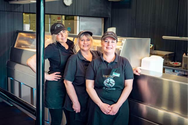 Staff from Low’s Traditional Fish & Chips in Westhill.