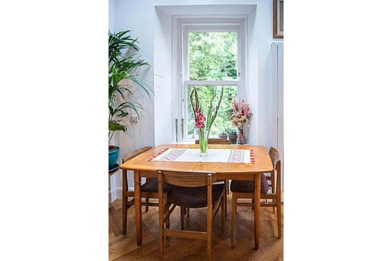 The Old Train House's light and airy eating area.