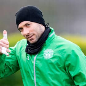Hibs goalkeeper Ofir Marciano is back in training and is one of several players forcing manager Jack Ross to make some tough selection choices. Photo by Mark Scates/SNS Group