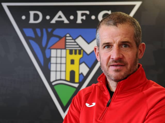 Dunfermline Athletic manager Stevie Crawford will pit his wits against his former club Raith Rovers in the Fife derby. Picture: Michael Gillen