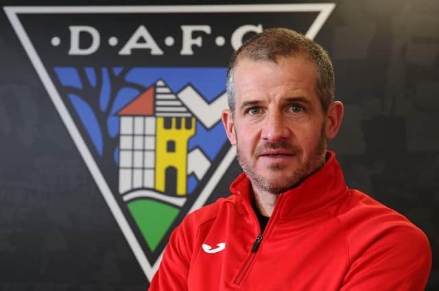 Dunfermline Athletic manager Stevie Crawford will pit his wits against his former club Raith Rovers in the Fife derby. Picture: Michael Gillen