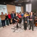 BT Group CEO Allison Kirkby with First Minister John Swinney at the opening of the new BT base in Dundee.