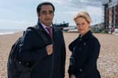 Sanjeev Bhaskar as DI Sunny Khan and Sinead Keenan as DCI Jess James return in the new series of ITV drama Unforgotten (Picture: ITV)