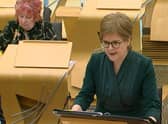 Nicola Sturgeon defends her Government's record at FMQs. Picture: BBC