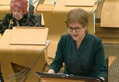 Nicola Sturgeon defends her Government's record at FMQs. Picture: BBC