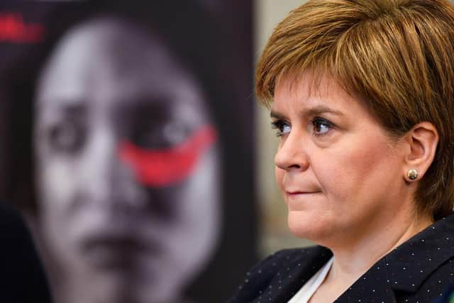 Scotland's First Minister Nicola Sturgeon visits Glasgow East Women's Aid in 2019. (Pic: Getty Images)