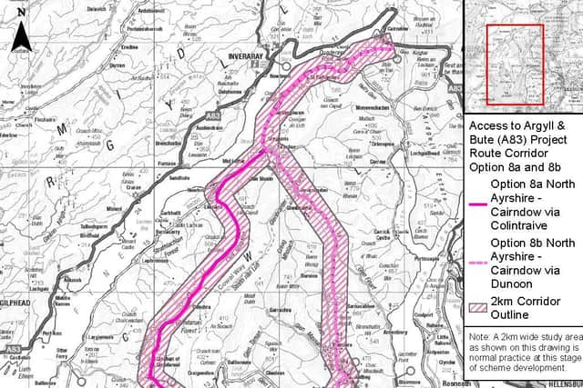 The Bute option involves bridges or tunnels via Little Cumbrae to the south and to the mainland to the north. Picture: Transport Scotland