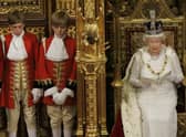 The Queen  reads her speech at the House of Lords, in Westminster, in London, in November 2007