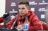Hearts midfielder Cammy Devlin speaks to the media ahead of the second leg tie against Rosenborg.  (Photo by Mark Scates / SNS Group)