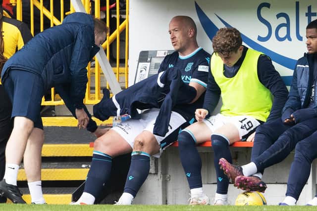Dundee's Charlie Adam after he was subbed against Aberdeen.