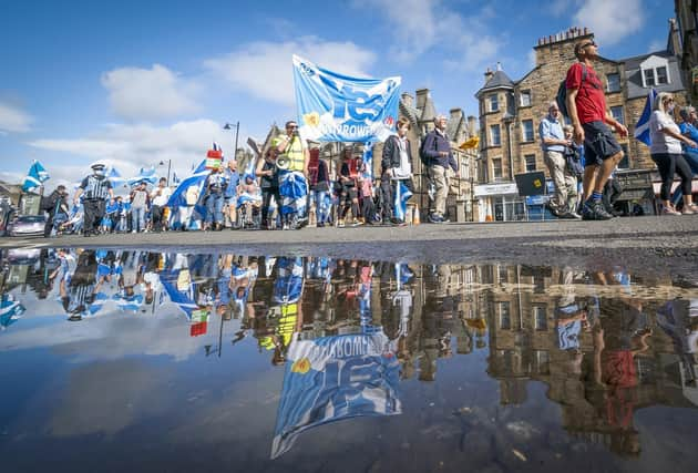 An 'All Under One Banner' rally in Bannockburn