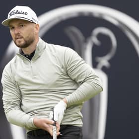 Michael Stewart tees off at the first in the third round of the 151st Open at Royal Liverpool. Picture: Tom Russo/The Scotsman.