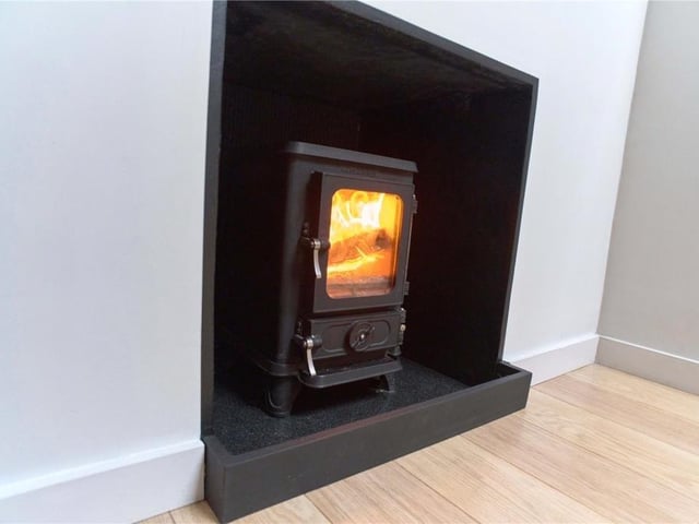 Wood burning stove.
