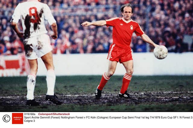 Playing for Nottingham Forest in the 1979 European Cup semi-finals. He would be injured in the tie and recover, only to be dropped for the final.