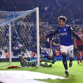 Odin Bailey celebrates scoring the winning goal for Birmingham City in an English Championship match against Middlesbrough. Picture: Getty