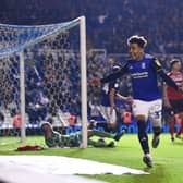 Odin Bailey celebrates scoring the winning goal for Birmingham City in an English Championship match against Middlesbrough. Picture: Getty