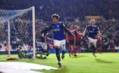 Odin Bailey celebrates scoring the winning goal for Birmingham City in an English Championship match against Middlesbrough. Picture: Getty