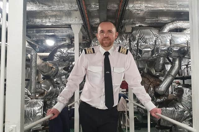 Waverley Excursions general manager Paul Semple inside Waverley's boiler room. Picture: John Devlin