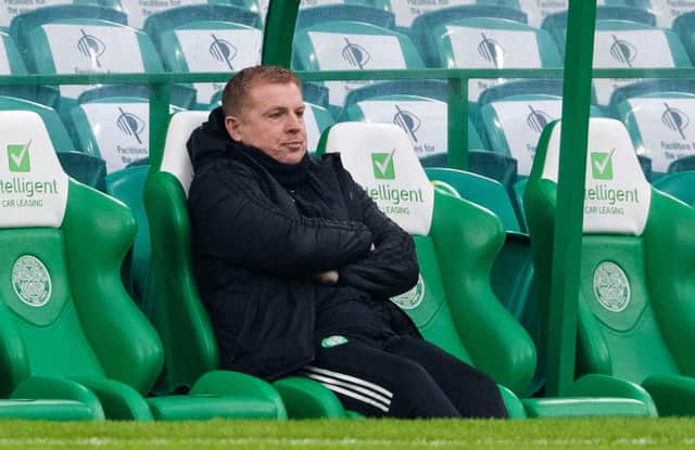Celtic manager Neil Lennon during a Betfred Cup match between Celtic and Ross County at Celtic Park on November 29, 2020, in Glasgow, Scotland. (Photo by Craig Foy / SNS Group)