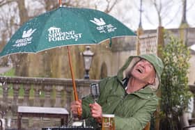 Larry Lamb took on his first-ever weather presenting role for The Sipping Forecast – a weather forecast for pub gardens