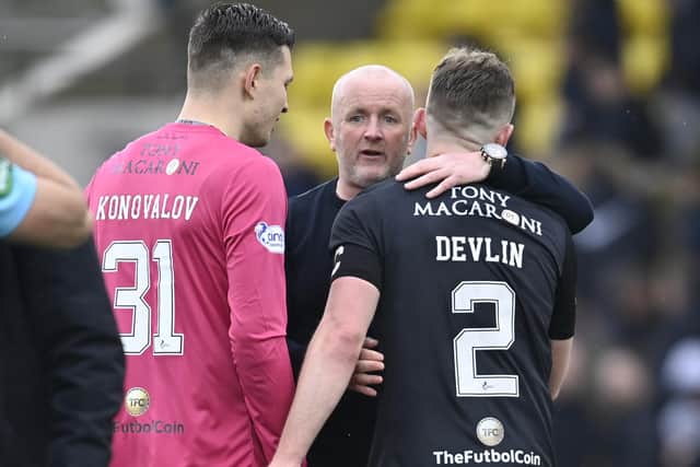 Livingston boss David Martindale was happy with his team's reaction to the tactical tweaks in the win over Hibs.  (Photo by Rob Casey / SNS Group)