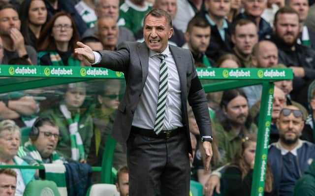 Celtic manager Brendan Rodgers oversaw a 4-2 win in his first competitive game back at the club.