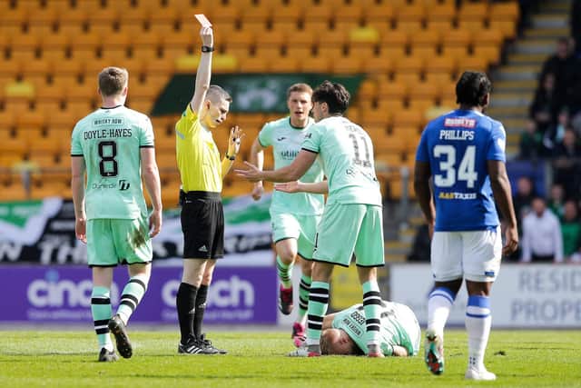 Jeggo was sent off by referee Craig Napier - late rescinded to a yellow - on his last visit to McDiarmid Park.