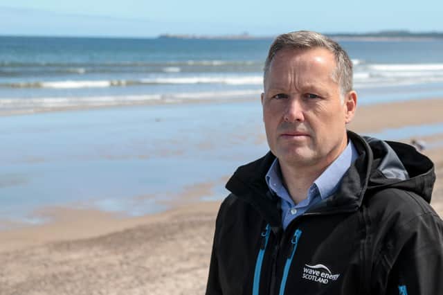 Tim Hurst, CEO, Wave Energy Scotland at Findhorn Beach, Moray. Picture: Marc Hindley