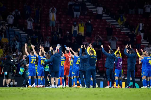 Ukraine are due at Hampden in March.