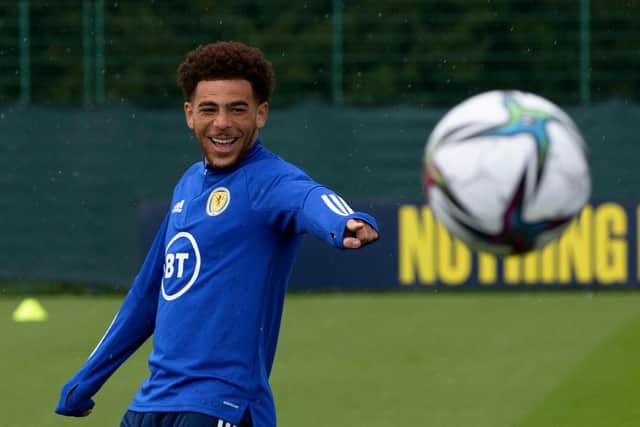 Che Adams is preparing to face Faroe Islands on Tuesday. (Photo by Craig Williamson / SNS Group)